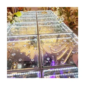 El escenario más popular LED KTV fiesta boda escenario de cristal plataforma de escenario