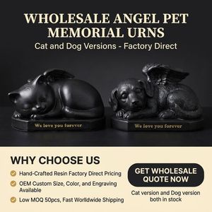 ペットメモリアル樹脂製火葬骨壺 - 高級動物用骨壺ボックス レトロクラシックスタイル 耐久性と安全性に優れています - Product Image 5