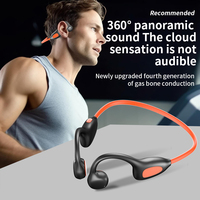 Écouteurs à conduction osseuse étanches IPX7 Bluetooth 5.3, sans fil, ouverts, pour le sport et la course, contrôle tactile AAC, autonomie 15H
