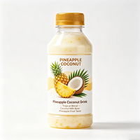 Étiquettes autocollantes imprimées étanches Haoxuan pour bouteilles de boisson ananas-coco – Autocollants pour boissons tropicales