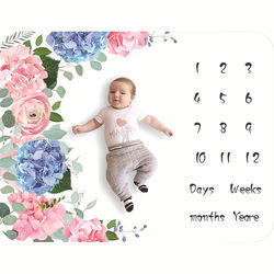 Gran oferta, manta de hito mensual para recién nacido de doble capa de ballena personalizada gruesa de lujo de alta calidad para bebé - Product Image 6