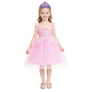 Disfraz <span class=keywords><strong>de</strong></span> Princesa Sirena para Niñas con Tiara, Varita y Accesorios para Halloween, Cumpleaños y Fiestas - Product Image 2