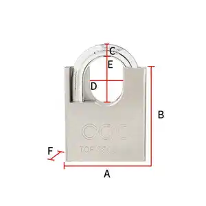 Cerradura de Venta caliente de alta seguridad, cilindro de cobre niquelado de alta calidad, llave de computadora, candado de hierro de protección de 70MMShackle