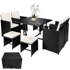Patio Set 4 Seater Outdoor <strong>Rattan</strong> Effect <strong>Cube</strong> <strong>Garden</strong> <strong>Furniture</strong>/<strong>Cube</strong> Table RLF-17D-008 - Product Image 2