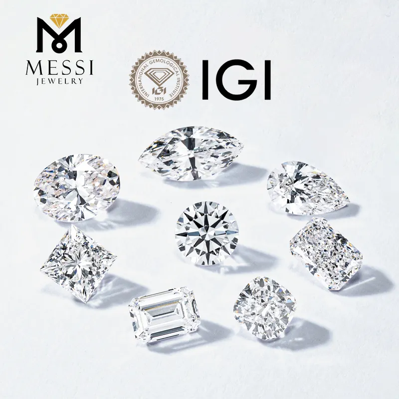 Сертификат IGI GIA VVS 0.3ct 0.5ct 1ct 1.5ct 2ct 3ct, оптовая продажа, лабораторный алмаз, свободный HPHT CVD, Выращенный алмаз