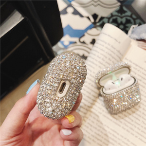 Portátil duradero auricular inalámbrico caja de carga 3D Bling diamantes caso duro para los <span class=keywords><strong>AirPods</strong></span> 1 2 - Product Image 2