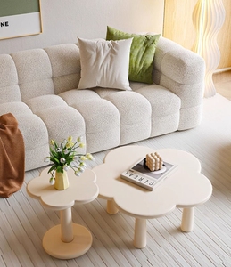 Tavolo da caffè moderno in stile crema di lusso leggero con Design semplice tavolo laterale a nuvola per piccoli appartamenti mobili per la casa dei bambini - Product Image 6