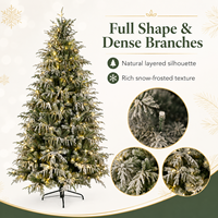Weihnachtsbaum-Dekorationslichter für Innenräume, Steckbare Warmweiße LED-Lichterkette, Vorbeleuchteter Dekorationsbaum für Wohnzimmer