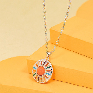 Ensemble de bijoux bohèmes géométriques, collier et boucles d'oreilles en alliage avec pierres en zircon pour femmes, mode soirée - Product Image 3
