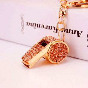 Hot Selling Creative Small Gifts Diamond Rhinestone Whistle <b>Key</b> <b>Chain</b> Creative <b>Key</b> Ring Trendy Keyring Car Keychain - Product Image 4