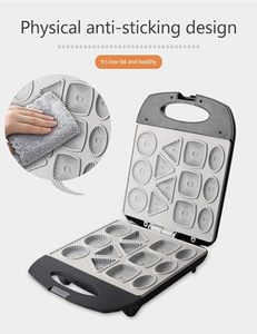 Machine à sandwichs électrique antiadhésive 800W pour gaufres, gâteaux, snacks et crêpes, avec double voyants lumineux, 6 tranches, pour le petit-déjeuner - Product Image 4