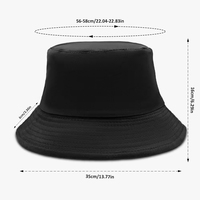 Topi Bucket reversibel Fashion topi nelayan kosong kustom topi Bucket katun warna Solid Label pola cetak bordir Logo