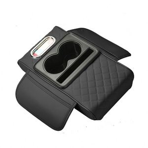 Wholesale Car Armrest Pillow on Center Console With <b>Storage</b> Bag Leather Hand Rest Support <b>Cushion</b> Tissue Box - Product Image 1