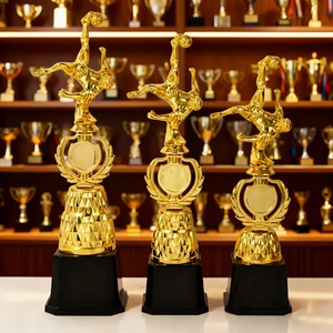 Trofeos de Fútbol con Logotipo Personalizado al por Mayor, Premios para Ganadores de Competiciones, Recuerdos, Coleccionables, Trofeos de Plástico Dorado - Product Image 2