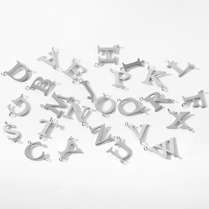 Conectores de Letras de 15 mm |   Dijes de Letras del Alfabeto con Doble Orificio, Chapados en Oro PVD de 18K, de Acero Inoxidable, para Fabricación de Joyería DIY - Product Image 6