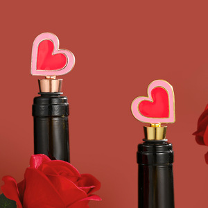 Heart Shaped <b>Wine</b> Stopper Zinc Alloy Gold Silver Rose Gold Sealing Bottle Stopper For Valentine Wedding Gift - Product Image 2