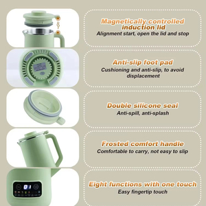 Machine à lait végétal automatique 8-en-1 de haute qualité 800 ml, avec 10 lames pour lait <span class=keywords><strong>d</strong></span>'amande, de soja, <span class=keywords><strong>d</strong></span>'avoine et de noix de coco faits <span class=keywords><strong>maison</strong></span> - Product Image 4