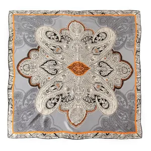 Custom Square Silk Twill Scarf for Women Spring Season Adult Accessories with Silk Screen Printing
