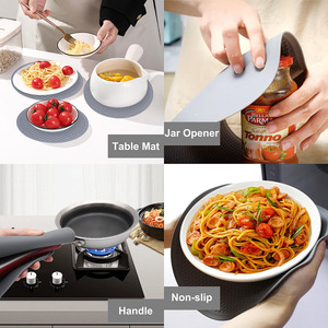 BPAフリーシリコンマイクロ波マットシリコーントリベットマットラウンド耐熱マットカバーホルダーパッド電子レンジ用 - Product Image 5