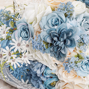 High-end Artificial Bridal Bouquet Bridesmaid Bouquet-Water <b>Drop</b> Shape Roses Handmade Valentine's Day Wedding Decor - Product Image 3