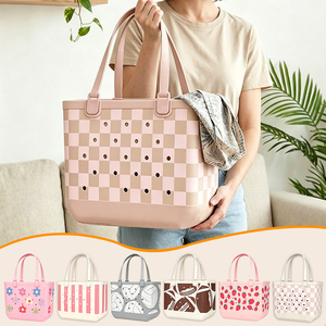 Bolsa de Playa de EVA con Logotipo Personalizado al por Mayor, Bolsa Grande Impermeable y Lavable, Estilo Goma, Parte Superior Abierta con Orificios, Suministro al por Menor OEM - Product Image 2
