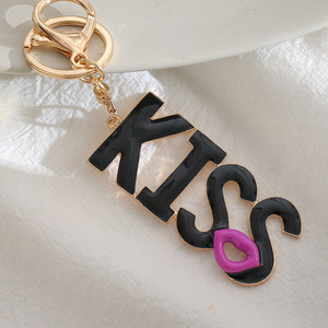 Populaire tridimensionnel baiser lèvre métal porte-clés petit cadeau émail lettres peinture huile pendentif à <span class=keywords><strong>la</strong></span> mode métal porte-clés - Product Image 6