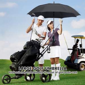 Paraguas de Golf Promocional Extra Grande de 30 Pulgadas con Apertura Automática, Logotipo Personalizado, Resistente al Viento, Doble Capa de Pongee, Mango de EVA Negro de 14 mm - Product Image 3