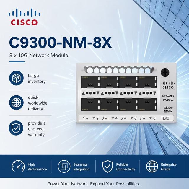 CISCO Catalyst 9300 Series Modules Cards Networking Module C9300 -NM -8X
