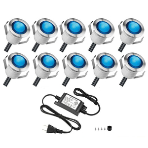 Spot lumineux LED encastrable dans le sol, imperméable conforme à la norme IP67, éclairage d'extérieur, idéal pour un plancher, un Patio, des escaliers, une <span class=keywords><strong>piscine</strong></span> ou des escaliers, 12V, 30mm - Product Image 3