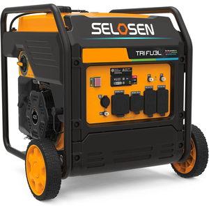 เครื่องกำเนิดไฟฟ้าเบนซินแบบพกพา 9KW สำหรับงานก่อสร้างขนาดเล็ก HSAMZ-Tri Fuel Generator ใช้ได้กับแก๊ส LPG, LNG และน้ำมันเบนซิน-6 - Product Image 1