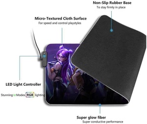 Custom <strong>Glowing</strong> Led Extended XXL RGB Mouse Mat Non-Slip USB Rubber Base Computer Keyboard <strong>Pad</strong> Mat LED RGB Mouse <strong>Pad</strong> - Product Image 3
