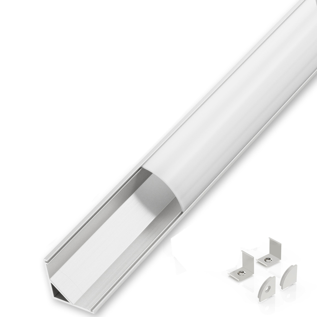 16*16mm LED Profile Aluminum LED Connner Channel Diffuser for LED Strip Lights Kitchen Cabinet