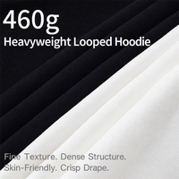OEM ODM 460G Hoodie & Sweatshirt Pria Ukuran Besar Bahan Tebal, Polos, Cocok untuk Musim Dingin, Bisa Custom Logo