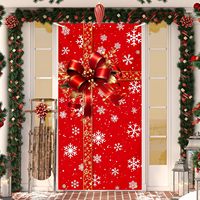Housse de porte de Noël Bonhomme de neige, bannière suspendue pour cadeau d'hiver, décorations de Noël personnalisables pour porte d'entrée intérieure ou extérieure