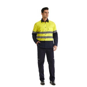 Baju Panjang Pria dengan Celana untuk Kerja, Pakaian Kerja Keselamatan Reflektif untuk Pabrik - Product Image 5