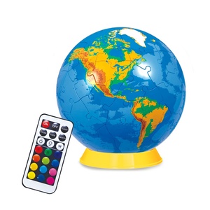Puzzle 3D Mappamondo 60 Pezzi, Globo Terrestre Tridimensionale Fai-da-Te con Telecomando e 13 Luci Colorate - Product Image 1
