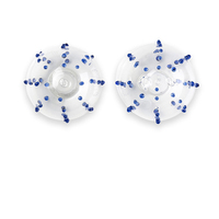 Ensemble de salière et poivrière en verre borosilicate coloré en forme d'oursin, personnalisé, petit modèle, pour la maison et la cuisine