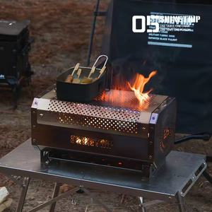 Stufa <span class=keywords><strong>a</strong></span> razzo essenziale in acciaio inox per l'inverno campeggio all'aperto <span class=keywords><strong>legna</strong></span> da ardere e barbecue Grill per la cucina del campo - Product Image 2