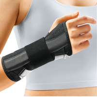 Attelle de soutien respirante personnalisée pour le poignet, soulagement de la douleur du syndrome du canal carpien et de l'arthrite RSI - Ajustement universel Hommes/Femmes (Noir S/M)