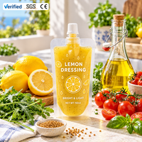 Sachets en plastique transparent de qualité alimentaire personnalisés en gros, avec bec verseur anti-fuite, jetables, pour l'emballage de jus, confiture, miel et liquides