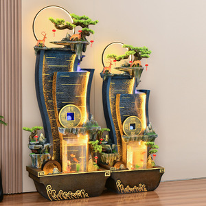 Fuente de agua de resina estilo chino, Feng Shui, bonsái, decoración para el hogar u oficina con luz LED para el Año Nuevo Chino - Product Image 4