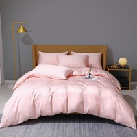Ensemble de draps en fibre organique 3 pièces Ultra doux Respirant 100% bambou Drap housse moderne tissé Drap plat frais pour usage hôtelier