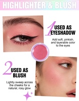 Palette de fards à paupières longue tenue pour maquillage de scène, éclat lumineux, miroir, illuminateur monochromatique, blush