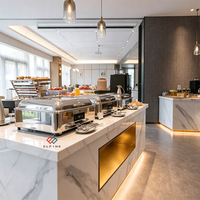 Comptoir de bar d'hôtel design, présentoir à whisky, comptoir buffet en marbre pour restaurant, mobilier commercial, comptoir de bar