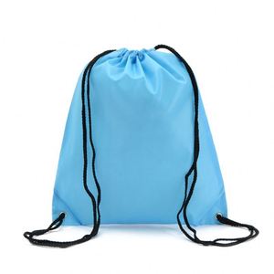 Sac à cordon personnalisé promotionnel, sac de sport en polyester à cordon pas cher - Product Image 1
