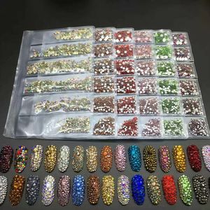 Yantuo 3D Nail Art Glass Rhinestones Peridot Ab Verde claro Blingbling Non-Hotfix Tamaño mixto Strass para Nail Art - Product Image 5