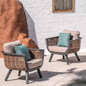 Hot Selling Garden Furniture Lounge Set Villa Leisure Pe <b>rattan</b> Aluminum Alloy <b>Sofa</b> Outdoor Lounge Sectional <b>Sofa</b> Furniture Set - Product Image 3