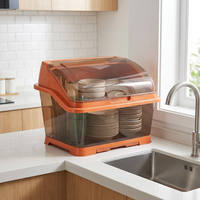 Égouttoir à vaisselle en plastique pour armoire de cuisine, rangement et séchage, gain de place, grande capacité, vente en gros, approvisionnement en vrac