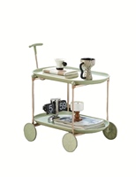 Chariot de rangement mobile moderne de luxe léger, style INS, armoire rotative créative, meuble de rangement simple pour cosmétiques