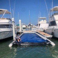 Dock flottant gonflable portable robuste pour amarrage de bateaux